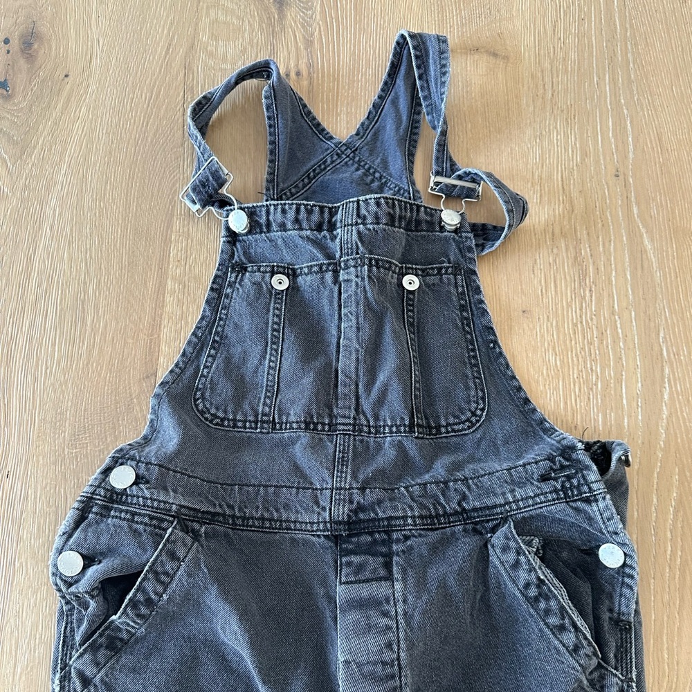 We The Free free people black denim overalls